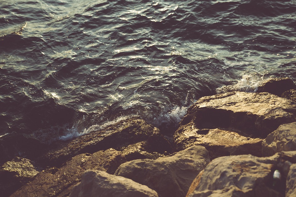 water, rocks, ocean