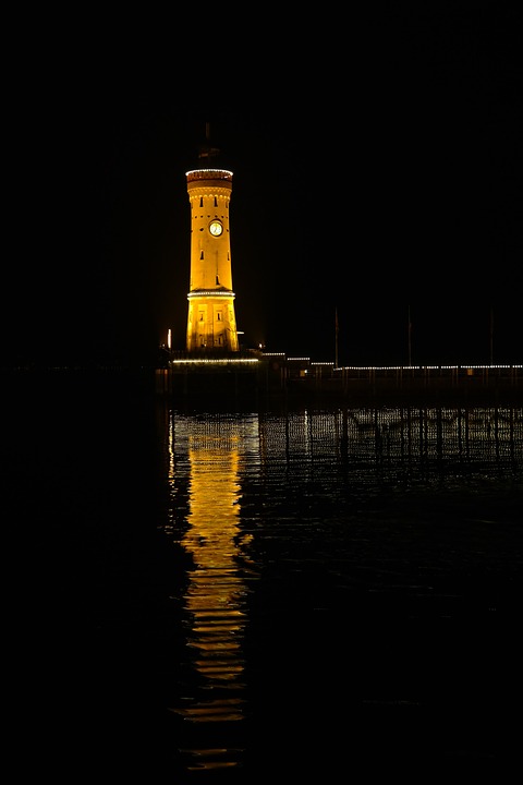 lindau, port, lighthouse