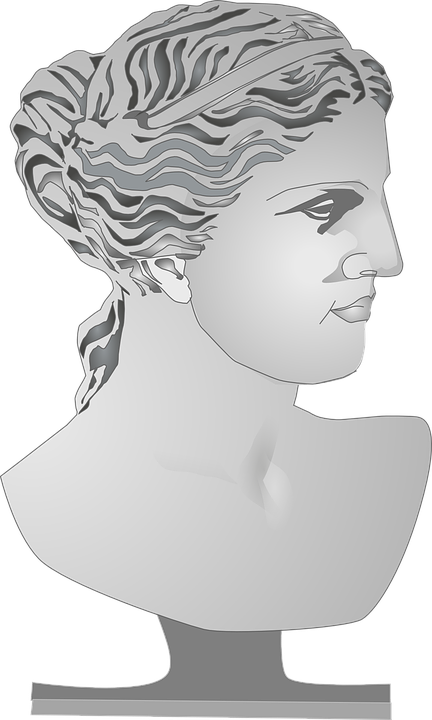 bust, sculpture, female