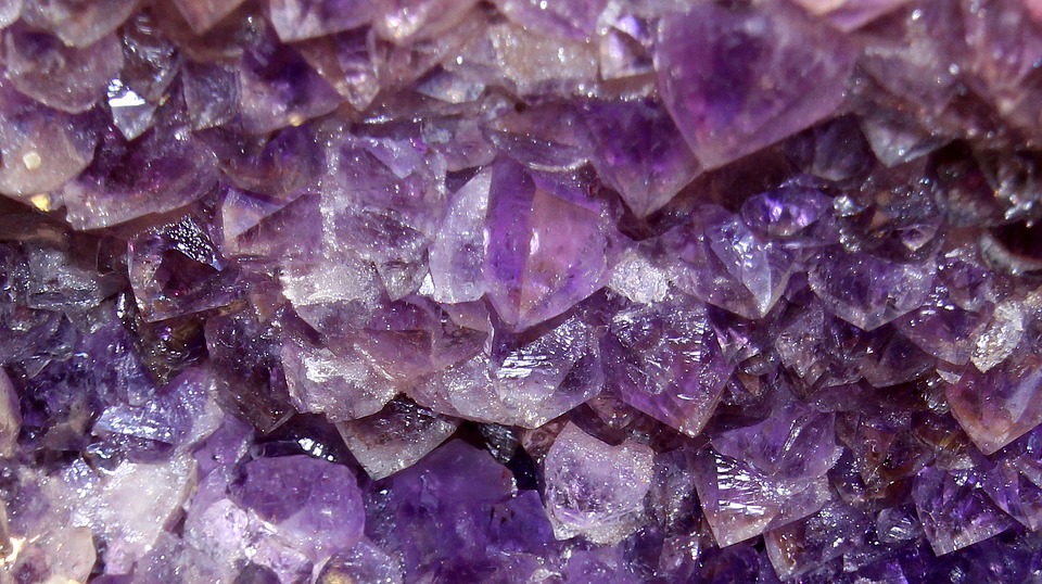 amethyst, semi precious stone, violet