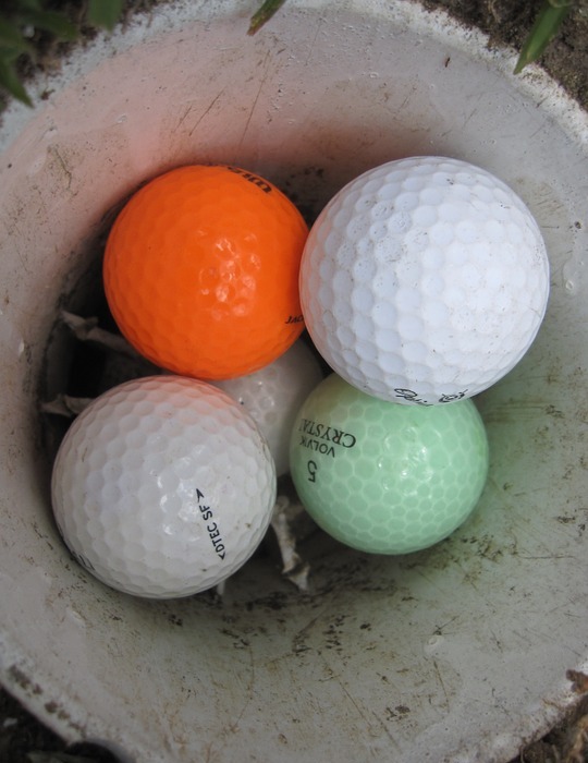 golf, ball, hole