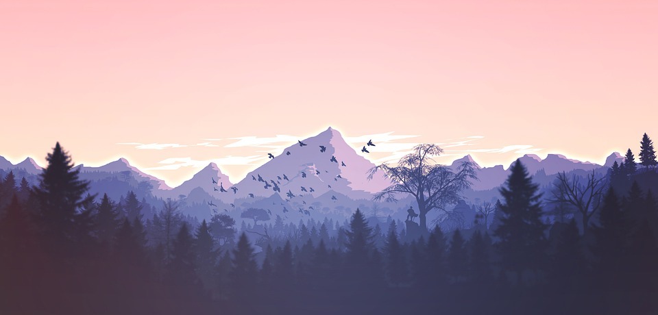 mountain, sun rise, nature