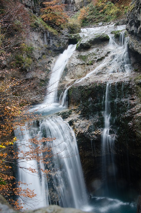 waterfall, water, ireland
