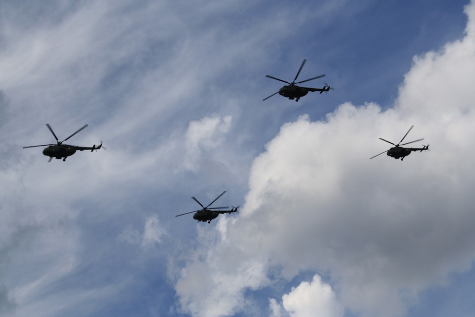 helicopters, military parade, the military