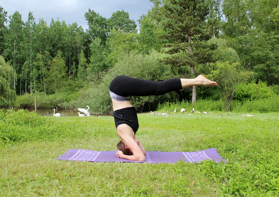 yoga, headstand, exercise