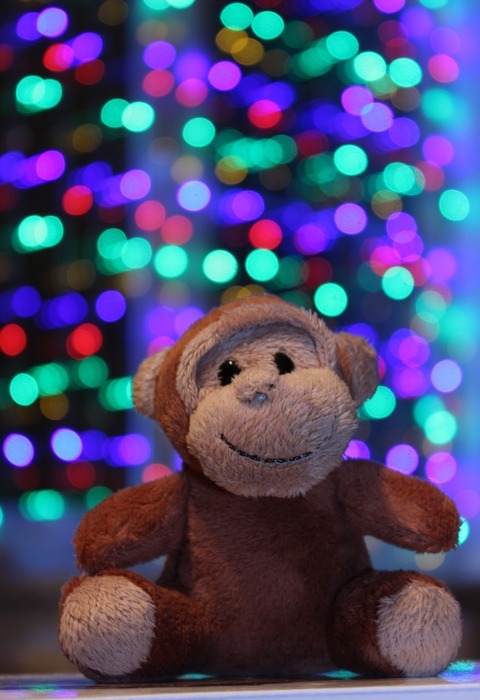 new year's eve, toy, monkey