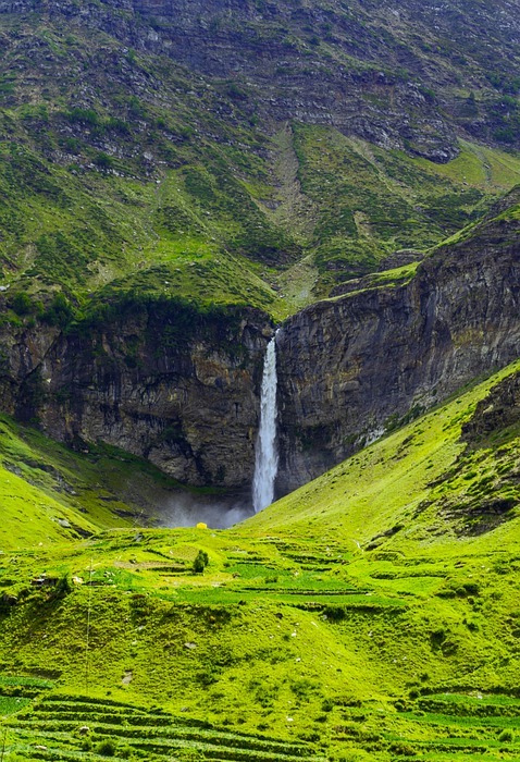 waterfall, nature, travel