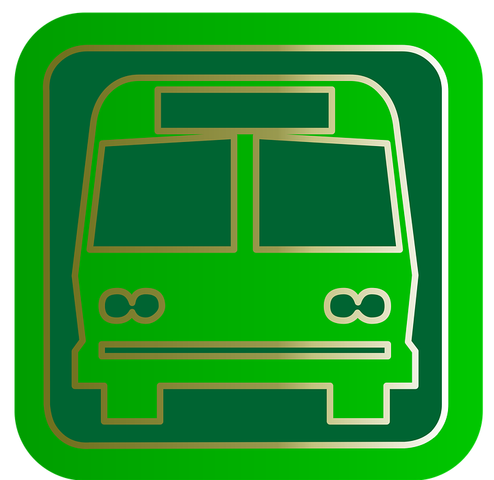 bus, public transportation, button