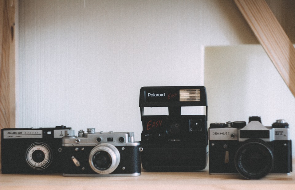 polaroid, camera, slr
