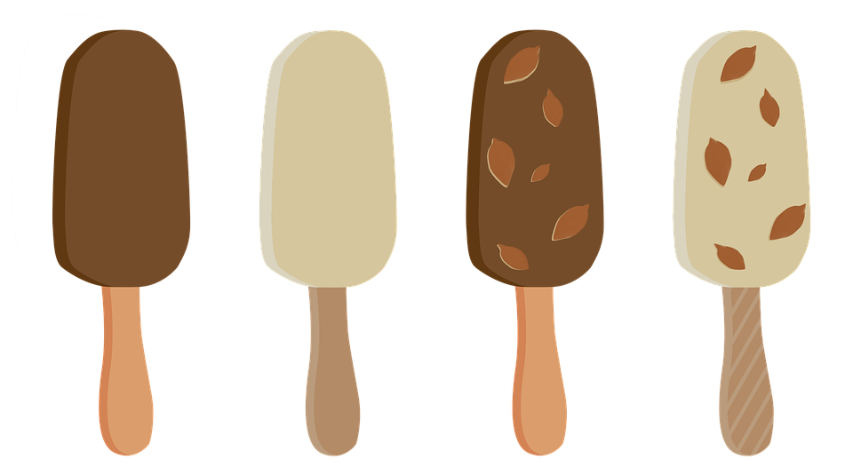 ice cream, popsicle, on a stick
