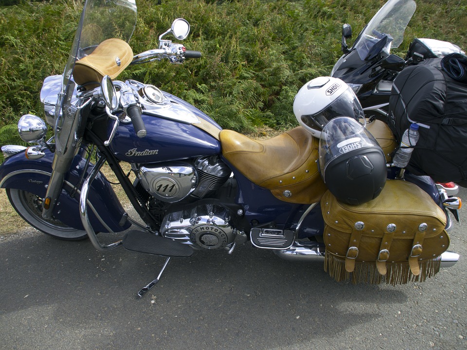 indian motorcycle, moto, parked