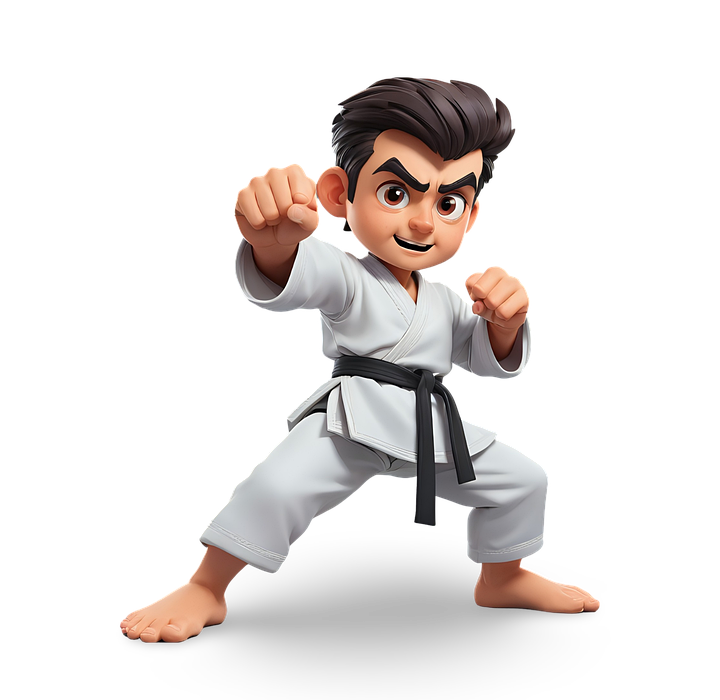 karate, fighter, cartoon character