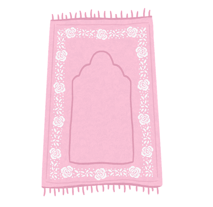 prayer mat, pink mat, sajdah