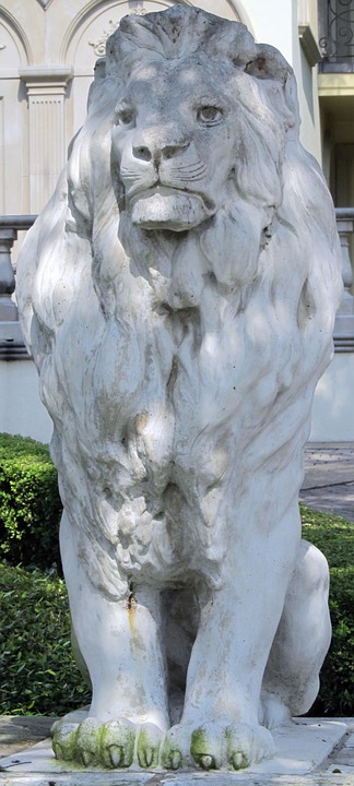 lion, sculpture, stone