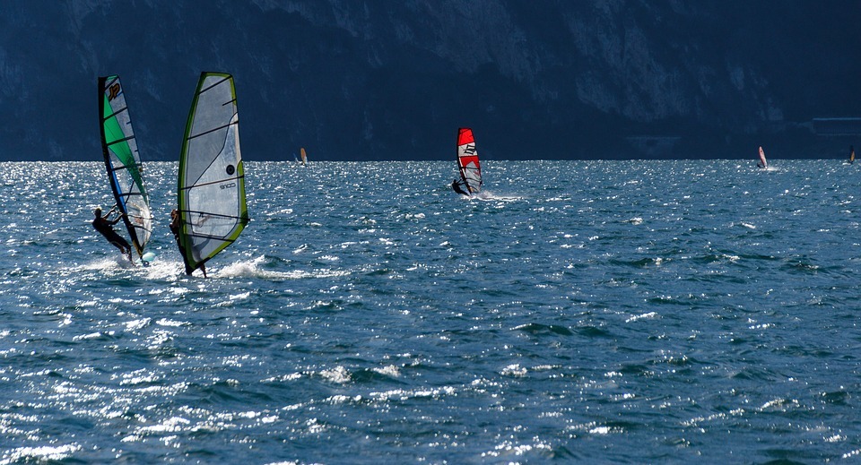windsurfing, water sports, wind