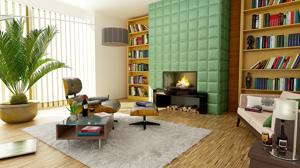 fireplace, apartment, room