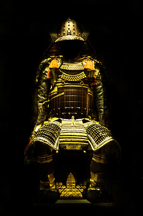 samurai, gold, armour
