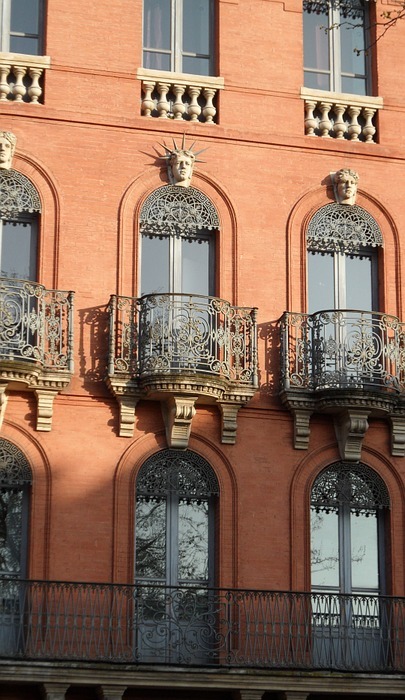 windows, gothic, railings