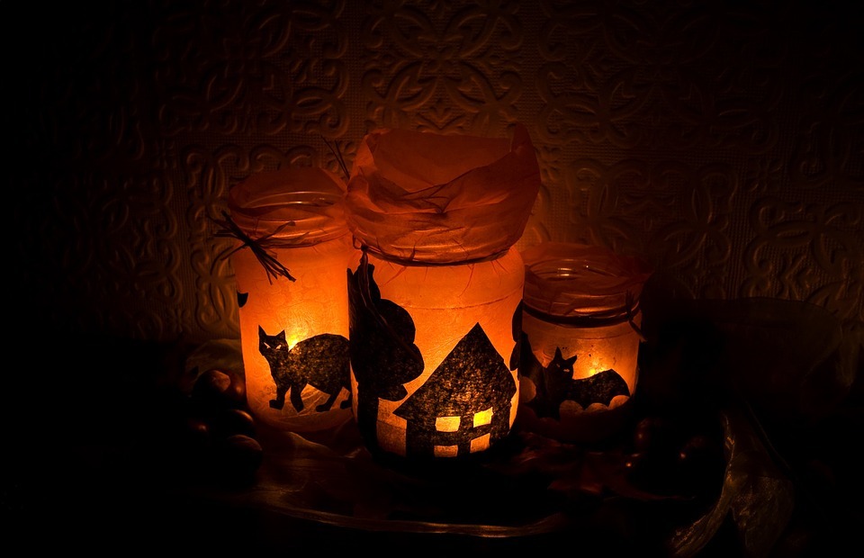 halloween, light, candles