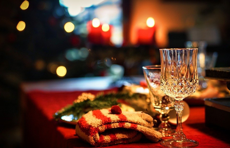 table setting, holiday, christmas
