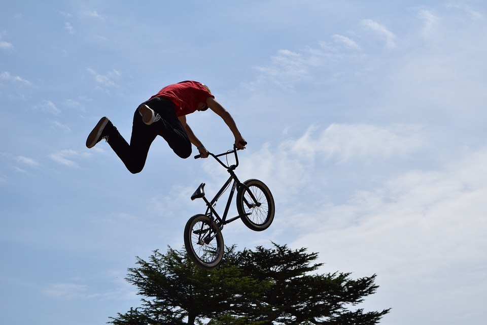 bike, stunt, air