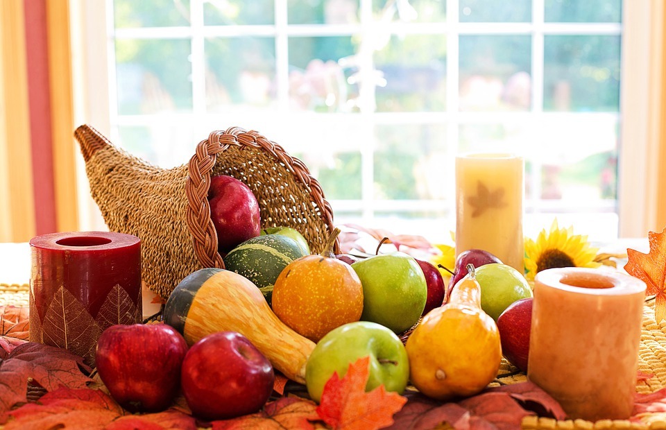 cornucopia, fruit, thanksgiving