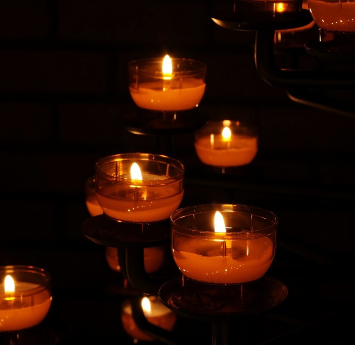 prayer of intercession, candles, tealight