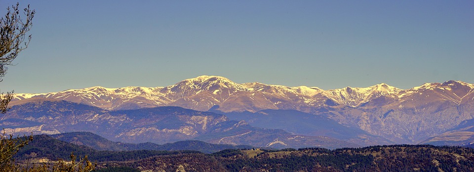 snowy mountains, the puigmal, landscape