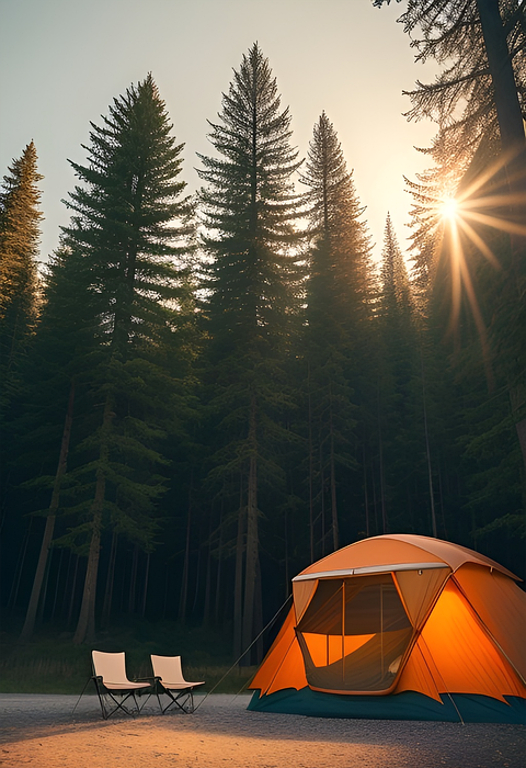 ai generated, tent, camping