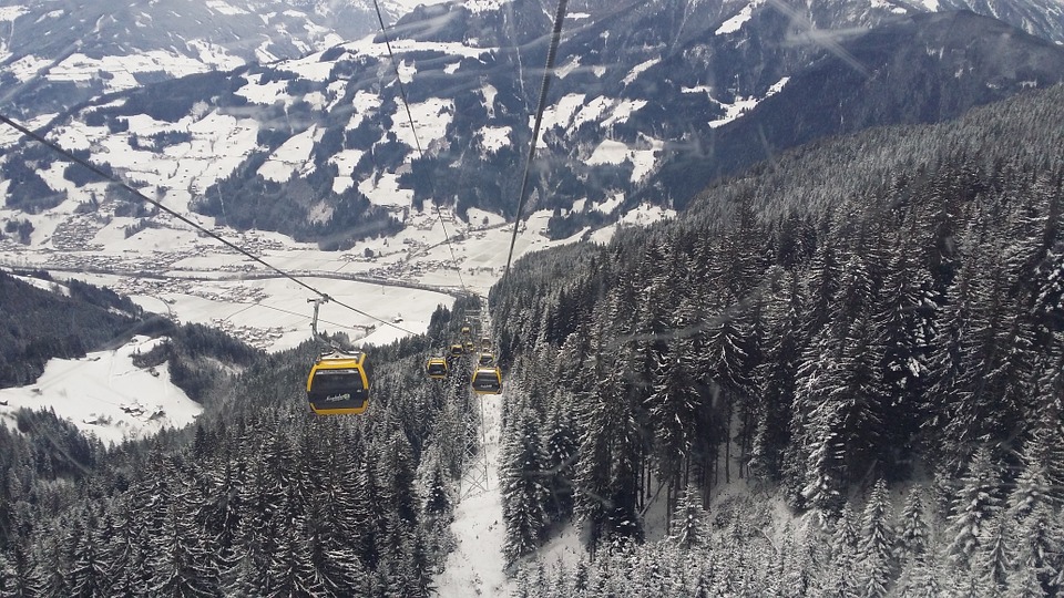 gondola, cable car, skiing