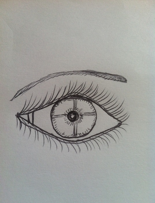 hand drawn, eye, eyebrow