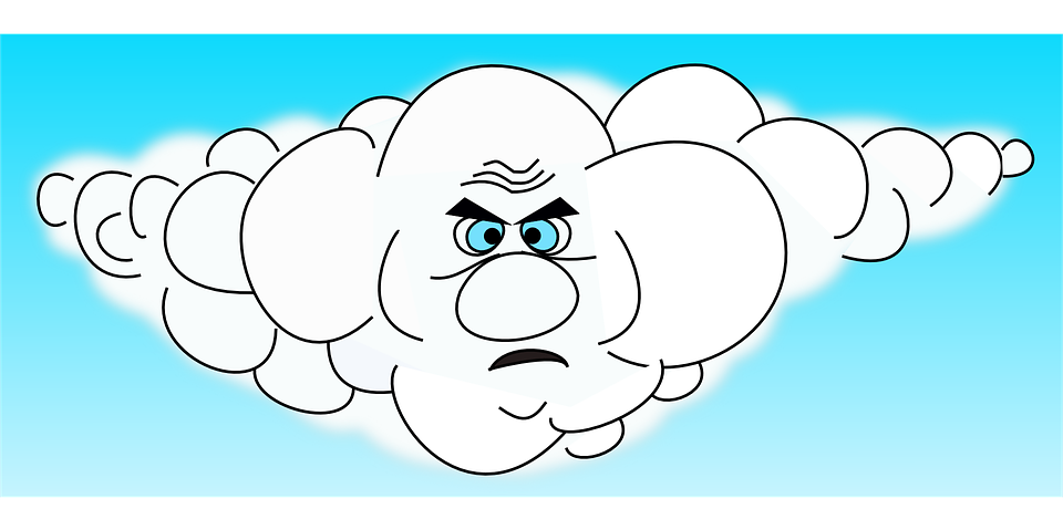 cloud, angry, cartoon