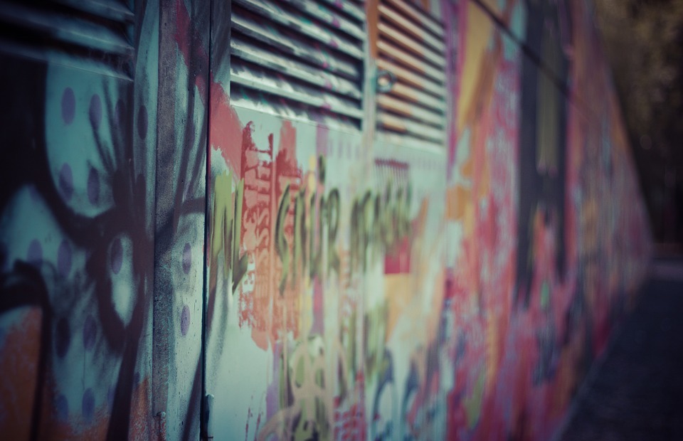 graffiti, spray paint, wall