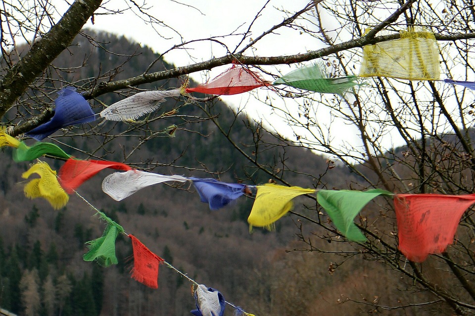 buddhism, believe, prayer flag