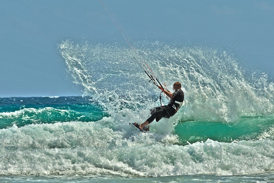 kite surfing, water sports, dynamic