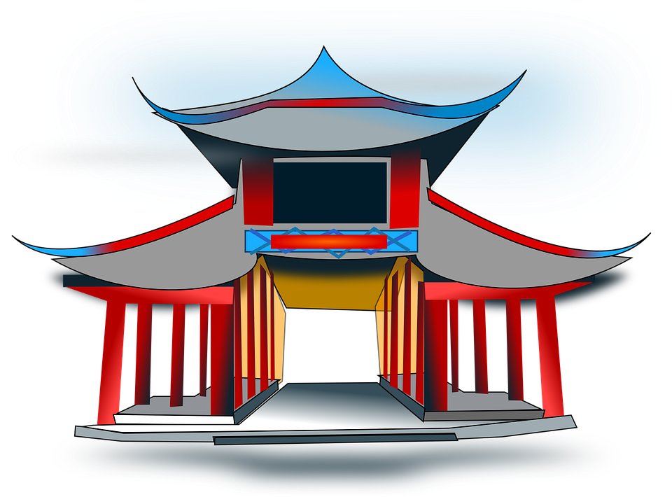 temple, architecture, pavilion