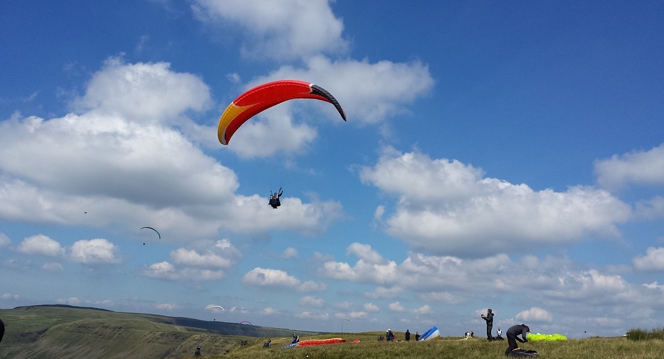 paragliding, glider, sport