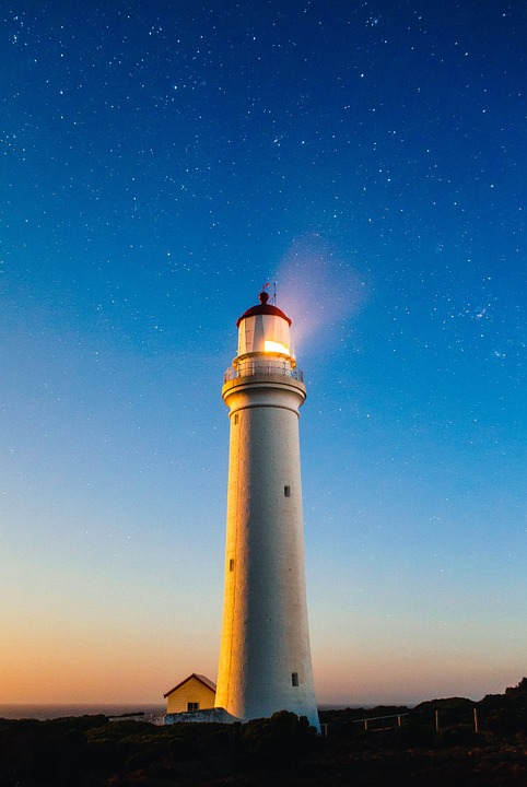 lighthouse, ocean, sea