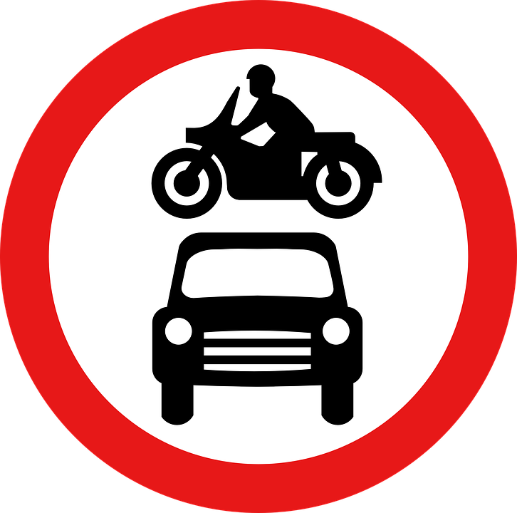 ban on driving, motorcycle, car