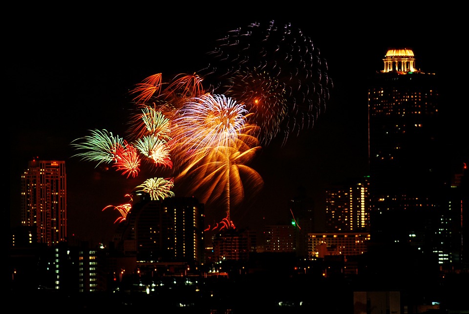 firework, festival, bangkok
