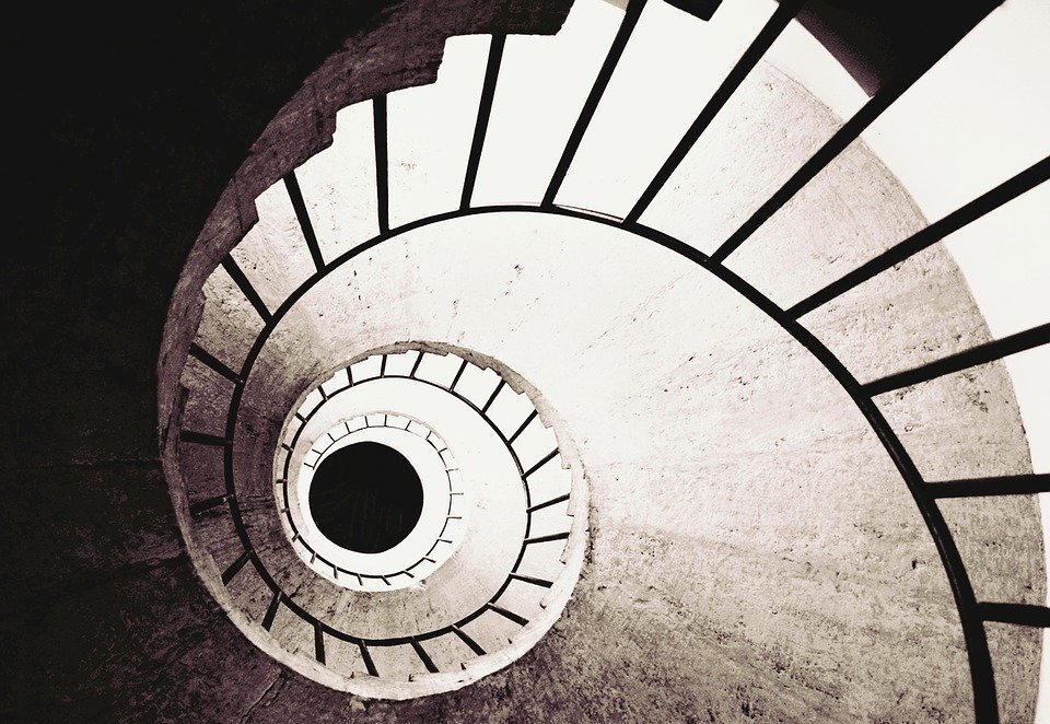 spiral, stairway, staircase