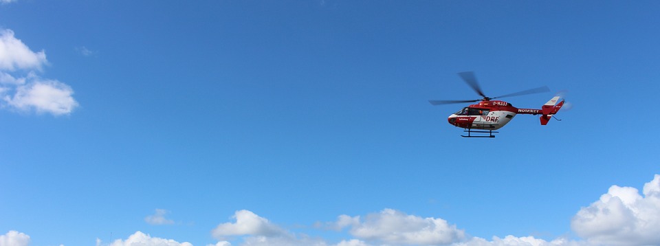 helicopter, sky, clouds