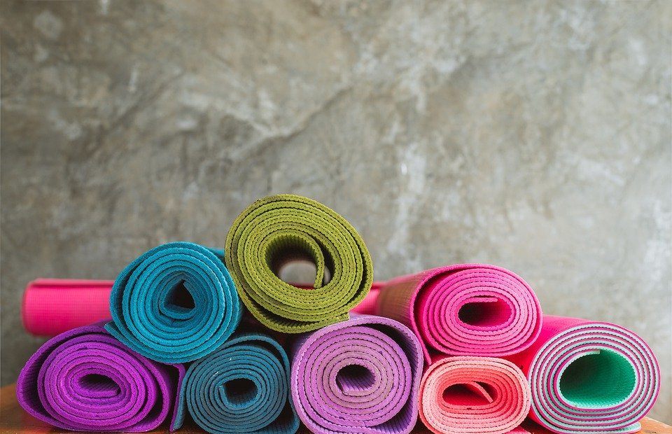 yoga, yoga mats, colorful