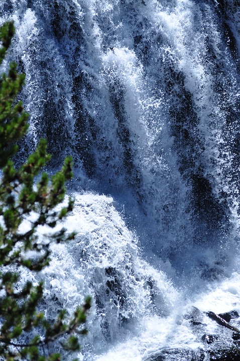 waterfall, yellowstone, national