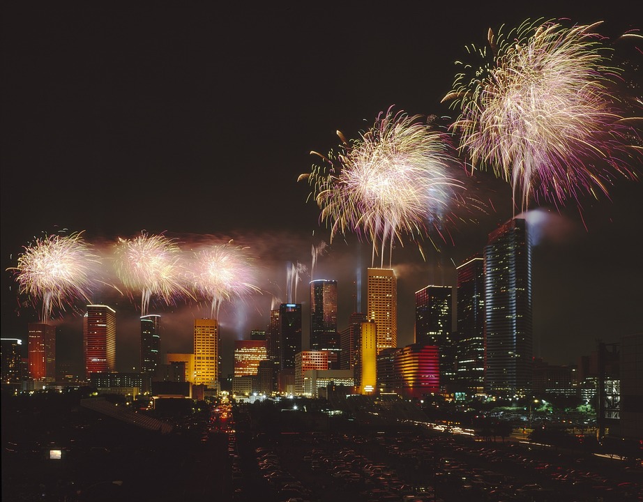 fireworks, celebration, night