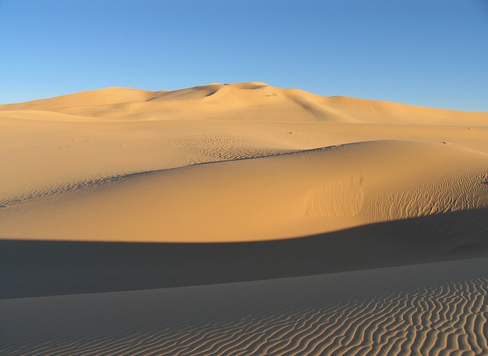 desert, sky, dunes