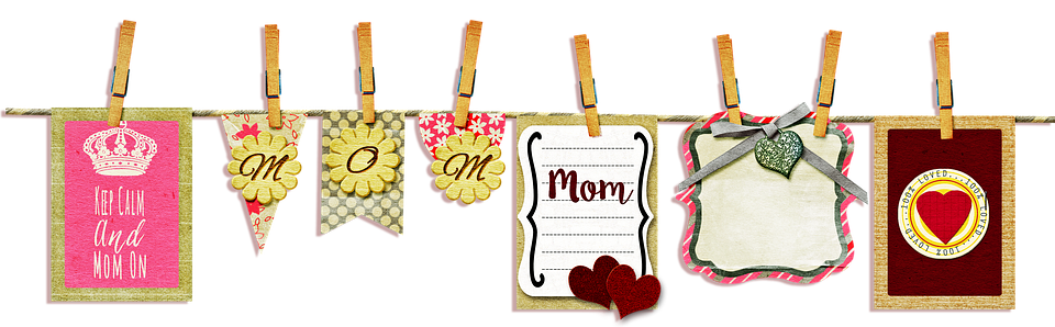 mother's day bunting, clothesline, mothers day