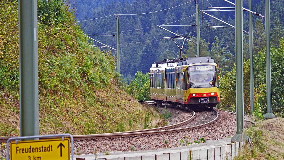 light rail, railway line, northern black forest