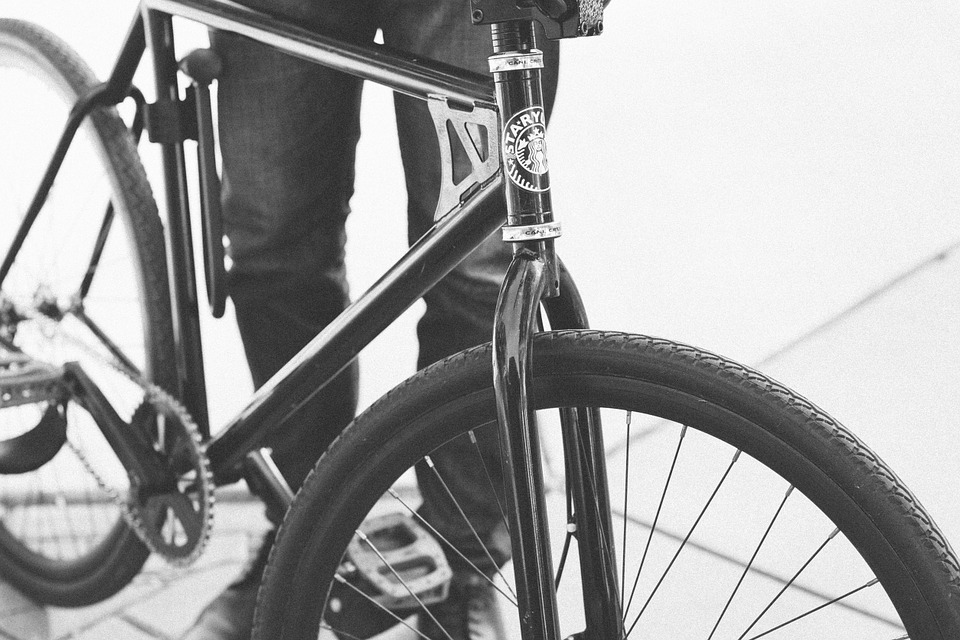 bike, bicycle, black and white