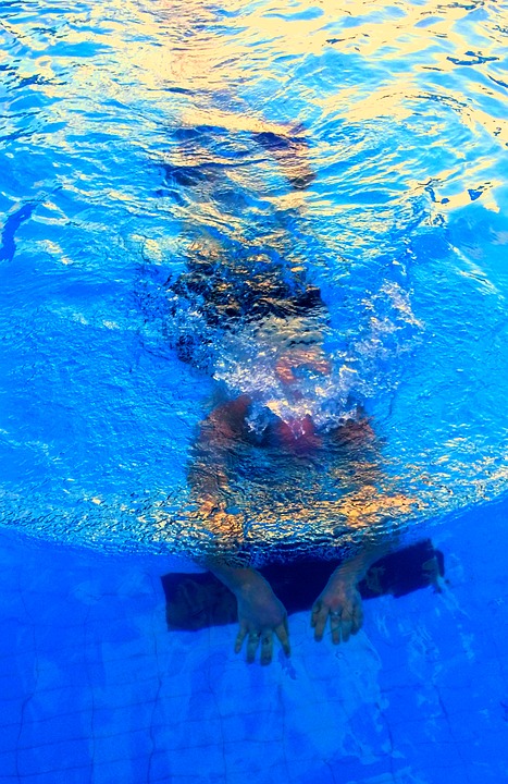 pool, blue, swimming